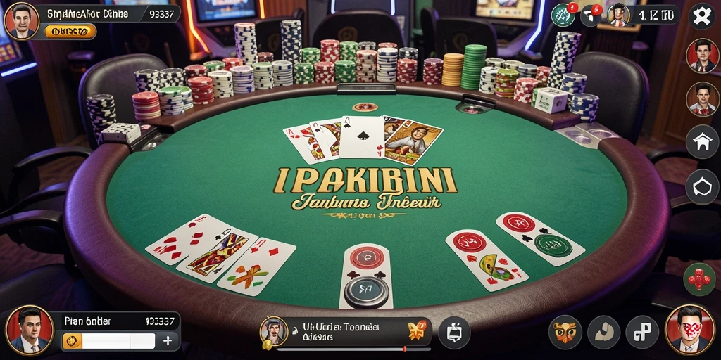Gameplay seru dalam aplikasi Poker 93337.
