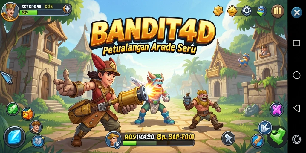 Tampilan seru gameplay BANDIT4D yang menghibur.