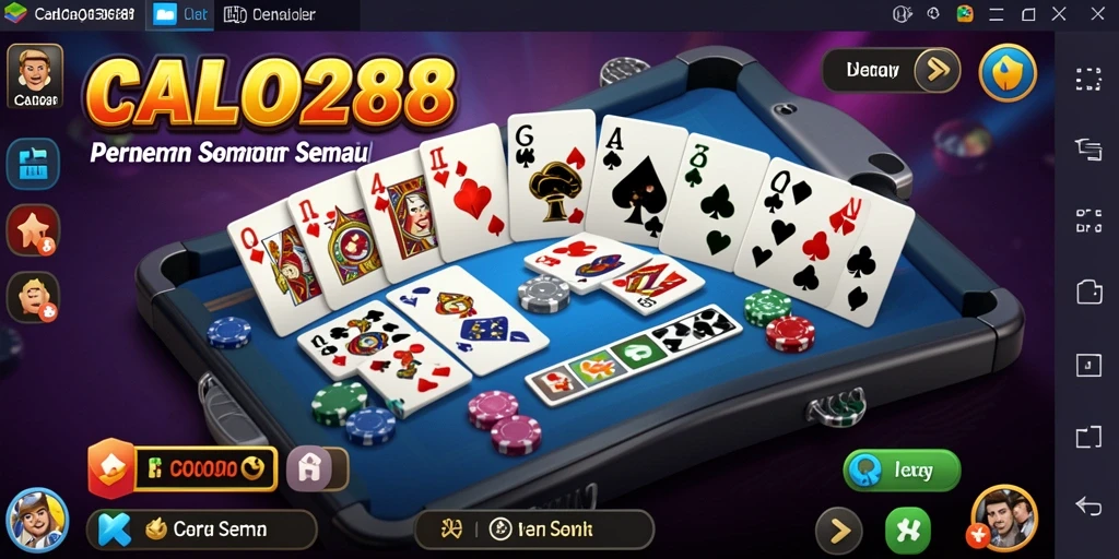 Tampilan gameplay Domino di CALO288 yang menarik dan seru.