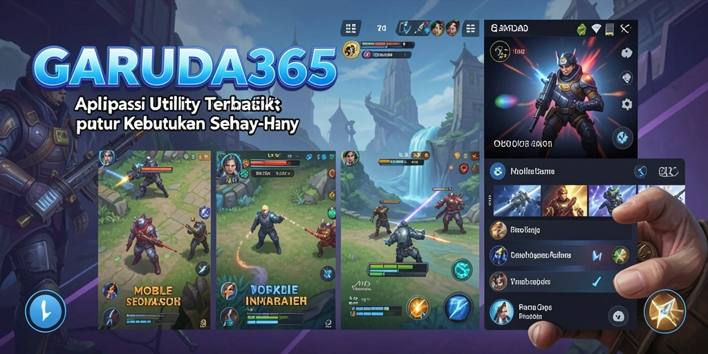 Screenshot utama GARUDA365 menunjukkan antarmuka aplikasi yang bersih dan fungsional.