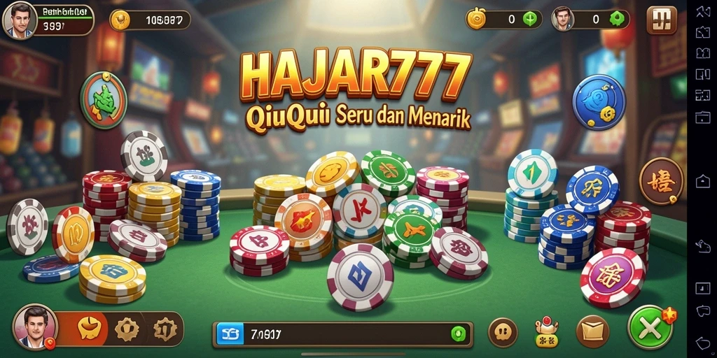 Tampilan menarik dari gameplay QiuQiu HAJAR777.