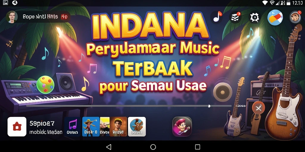 Tampilan gameplay INDAAA dengan interaksi musik yang menyenangkan.