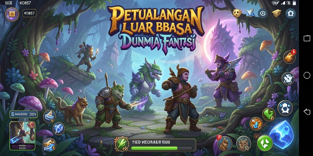 Screenshot menunjukkan karakter menjelajahi hutan indah dalam KO857.