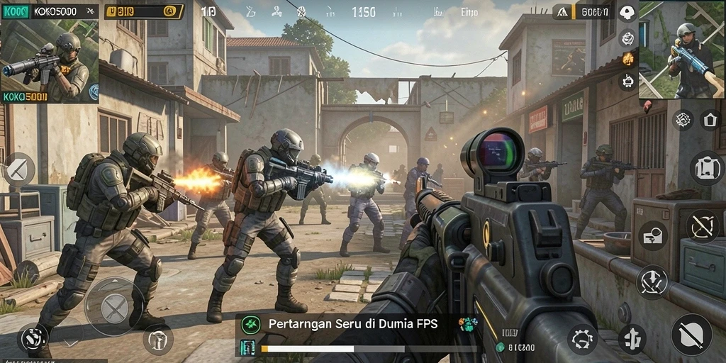 Tangkapan layar menampilkan gameplay intens dari KOKO5000.
