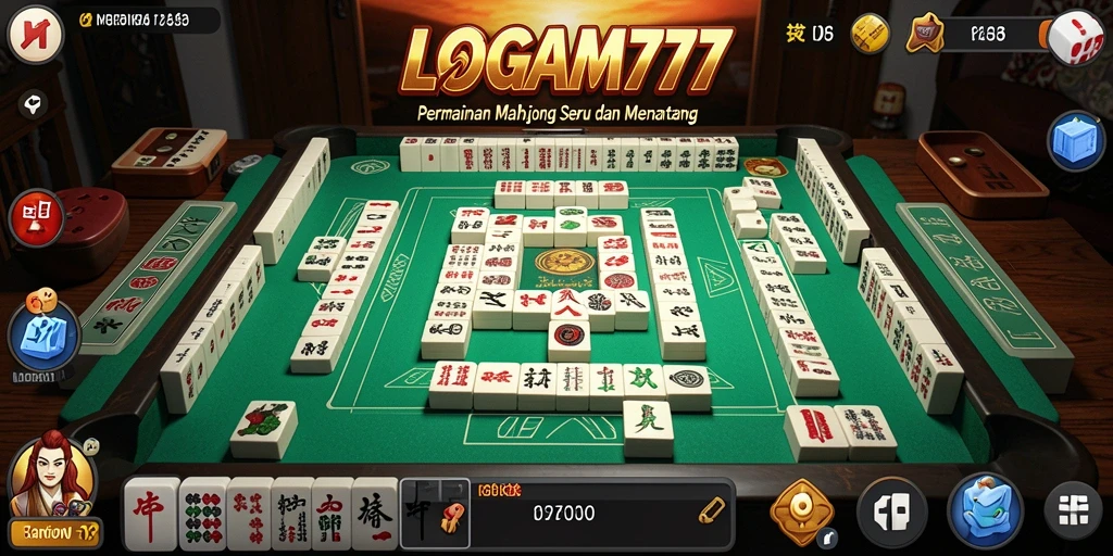 Tampilan gameplay menarik dari LOGAM777 dengan elemen Mahjong.