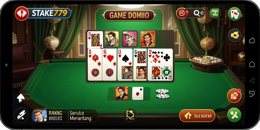 Screenshot gameplay STAKE779 yang menunjukkan aksi seru permainan Domino.