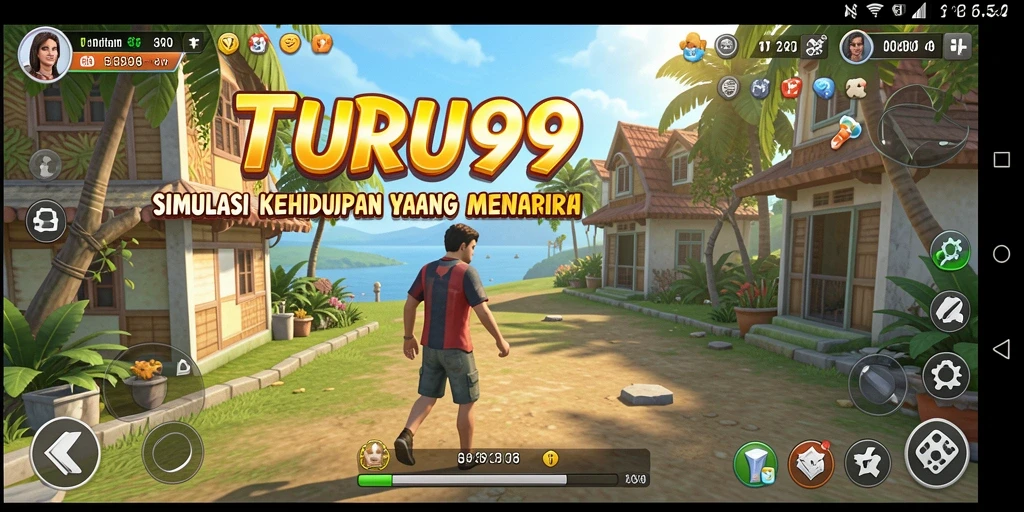 Screenshot menampilkan gameplay menarik dari TURU99 dengan karakter dan lingkungan yang detail.