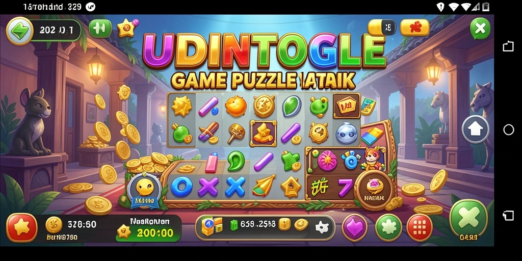 Tampilan screenshot utama UDINTOGEL menampilkan gameplay Puzzle yang menantang.